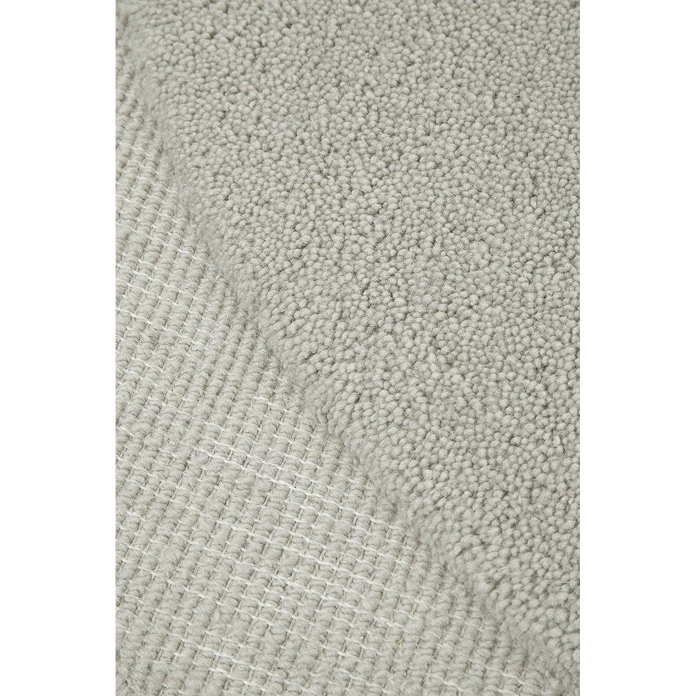 Aspley Light Silver Grey Modern Curved Wool Rug - Rugs Of Beauty - 5