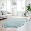 Aspley Pastel Blue Modern Curved Wool Rug - Rugs Of Beauty - 2