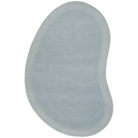 Aspley Pastel Blue Modern Curved Wool Rug - Rugs Of Beauty - 1