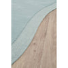 Aspley Pastel Blue Modern Curved Wool Rug - Rugs Of Beauty - 3