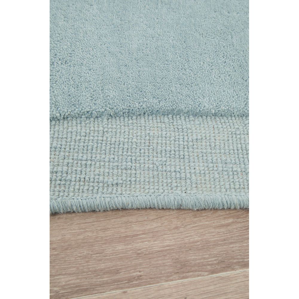 Aspley Pastel Blue Modern Curved Wool Rug - Rugs Of Beauty - 4