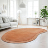 Aspley Tangerine Coral Modern Curved Wool Rug - Rugs Of Beauty - 2