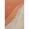 Aspley Tangerine Coral Modern Curved Wool Rug - Rugs Of Beauty - 3