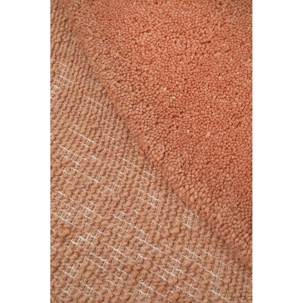 Aspley Tangerine Coral Modern Curved Wool Rug - Rugs Of Beauty - 5