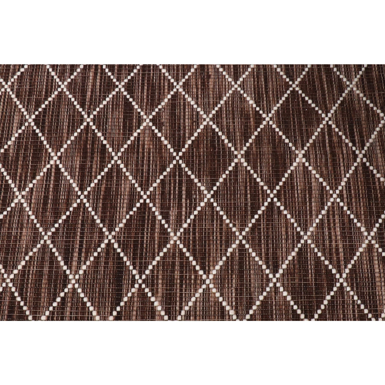 Manchester Wool Rug Manchester 3451 Chocolate Brown Cross Patterned Wool Runner Rug – Rugs ...