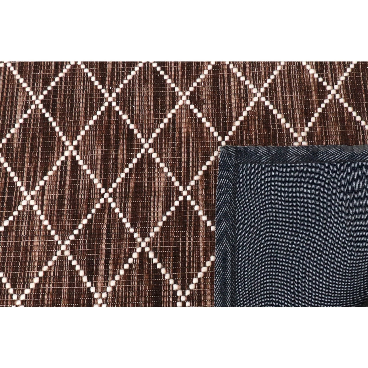 Manchester Wool Rug Manchester 3451 Chocolate Brown Cross Patterned Wool Runner Rug – Rugs ...