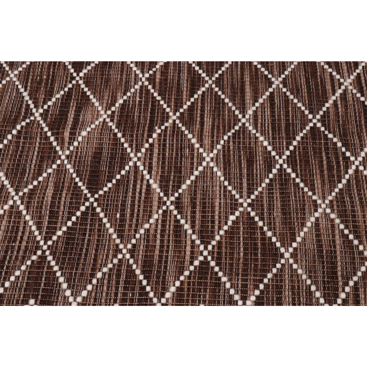 Manchester Wool Rug Manchester 3451 Chocolate Brown Cross Patterned Wool Runner Rug – Rugs ...