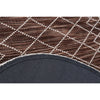 Manchester 3451 Chocolate Brown Cross Patterned Round Wool Rug - Rugs Of Beauty - 4