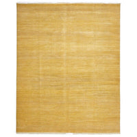 Gold Hand Knotted Oriental Wool Rug