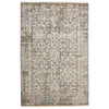 Olive Beige Patterned Hand Knotted Oriental Wool Rug - 1
