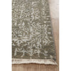 Black Silver Patterned Hand Knotted Oriental Wool Rug - 3