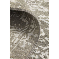 Black Silver Patterned Hand Knotted Oriental Wool Rug - 7