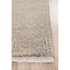 Silver Grey Patterned Hand Knotted Oriental Wool Rug - 3