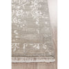 Grey Silver Patterned Hand Knotted Oriental Wool Rug - 3