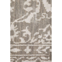 Grey Silver Patterned Hand Knotted Oriental Wool Rug - 5