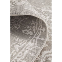 Grey Silver Patterned Hand Knotted Oriental Wool Rug - 6