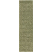 Emerald 755 Green Diamond Patterned Modern Runner Rug - 1