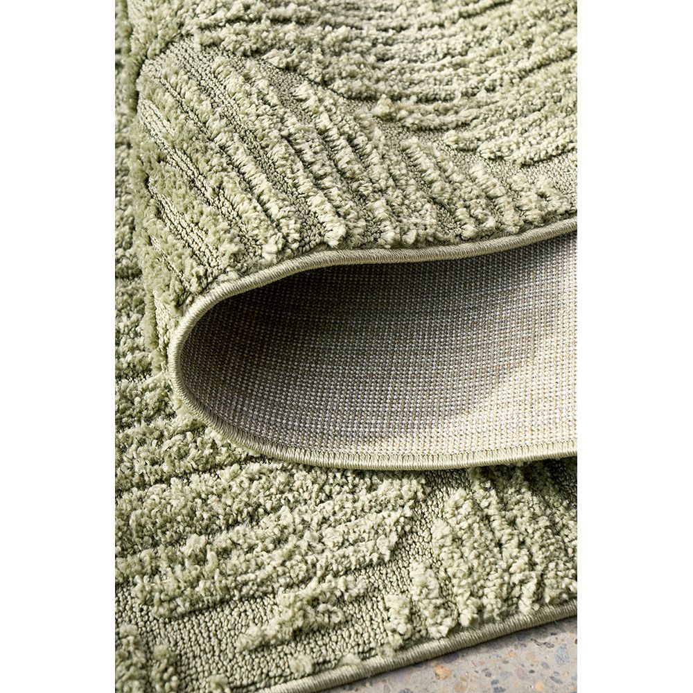 Emerald 755 Green Diamond Patterned Modern Runner Rug - 6