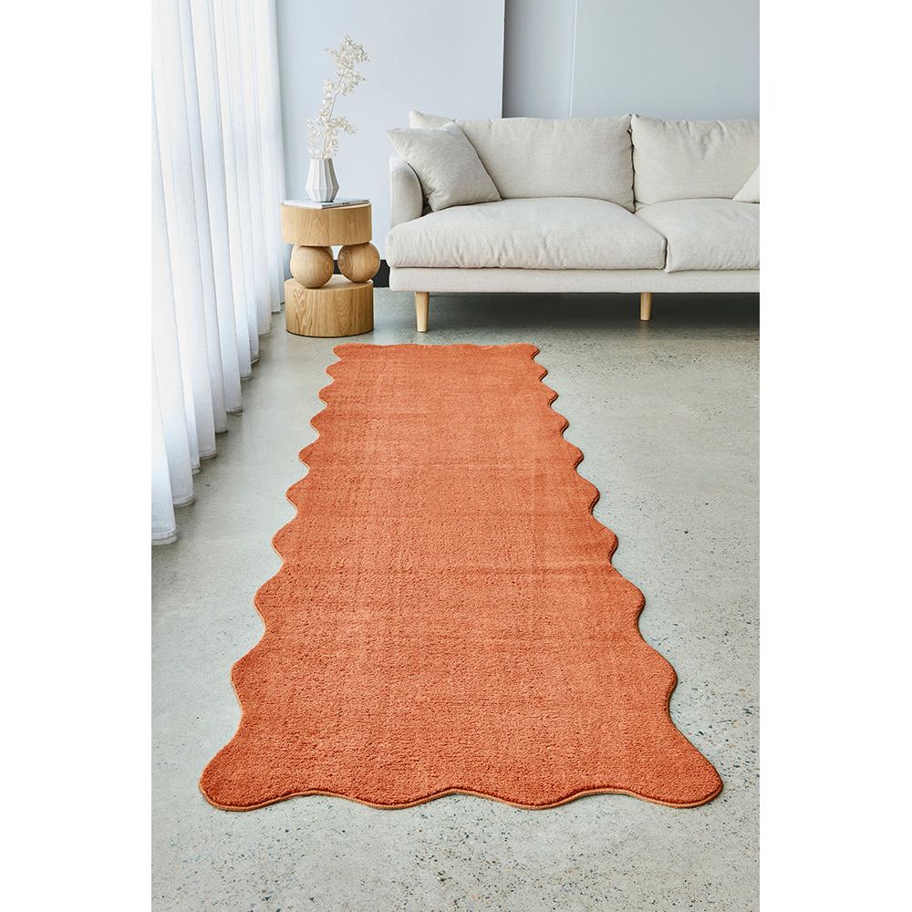 Swansea Terracotta Machine Washable Modern Runner Rug - Rugs Of Beauty - 2