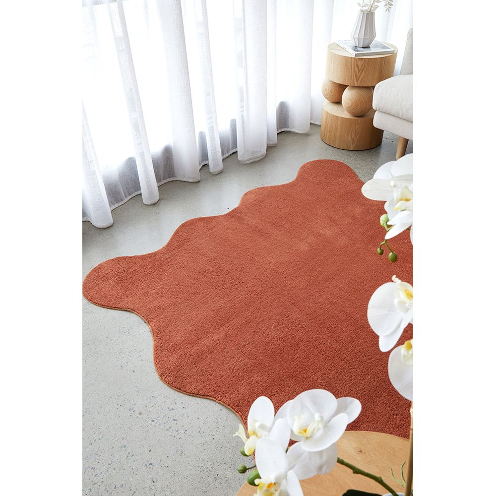 Swansea Terracotta Machine Washable Modern Rug - Rugs Of Beauty - 3
