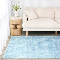 Toronto 525 Aquamarine Blue Modern Machine Washable Rug - Rugs Of Beauty - 2
