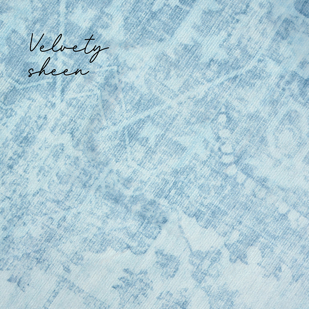 Toronto 525 Aquamarine Blue Modern Machine Washable Rug - Rugs Of Beauty - 5