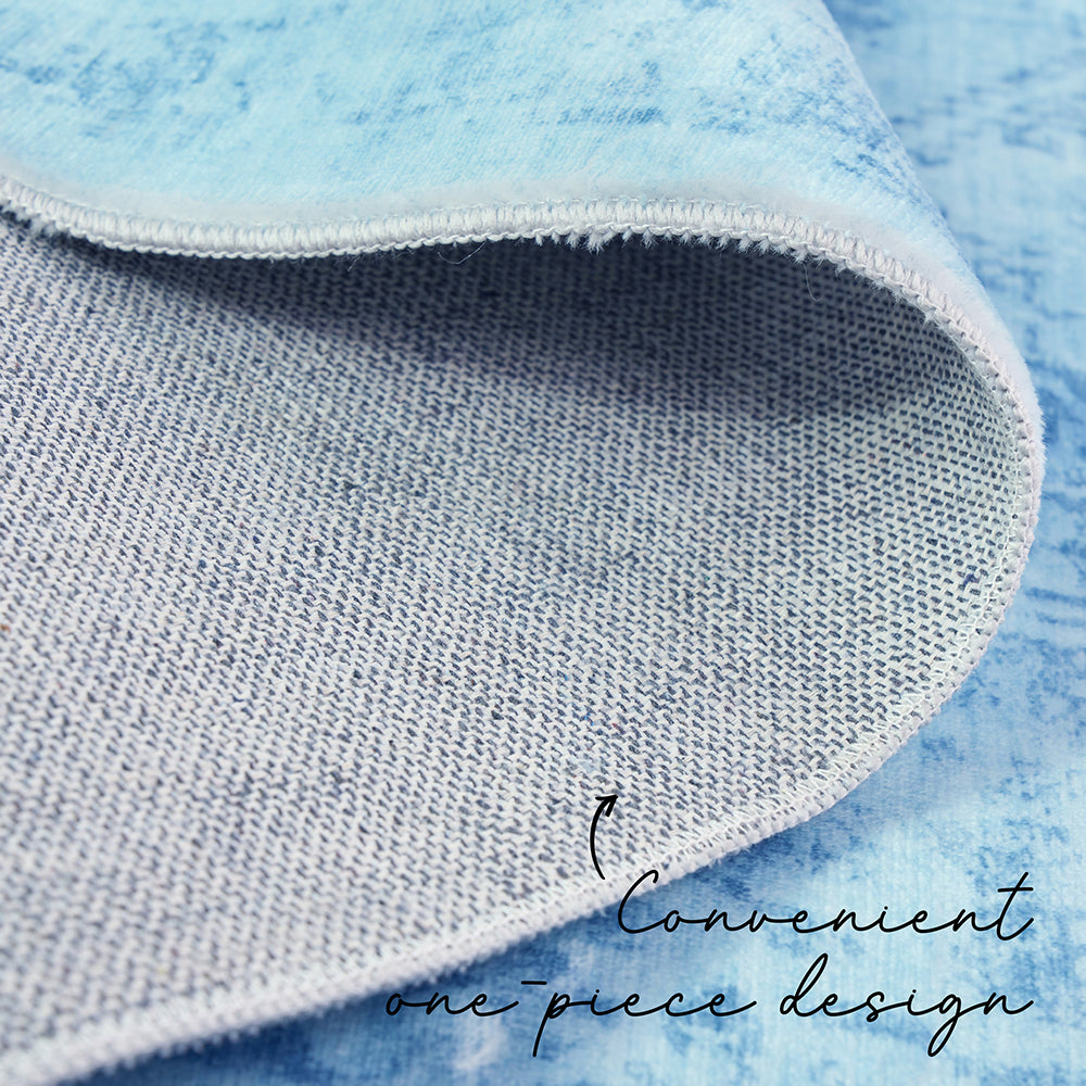 Toronto 525 Aquamarine Blue Modern Machine Washable Rug - Rugs Of Beauty - 7