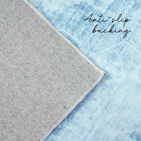 Toronto 525 Aquamarine Blue Modern Machine Washable Rug - Rugs Of Beauty - 8