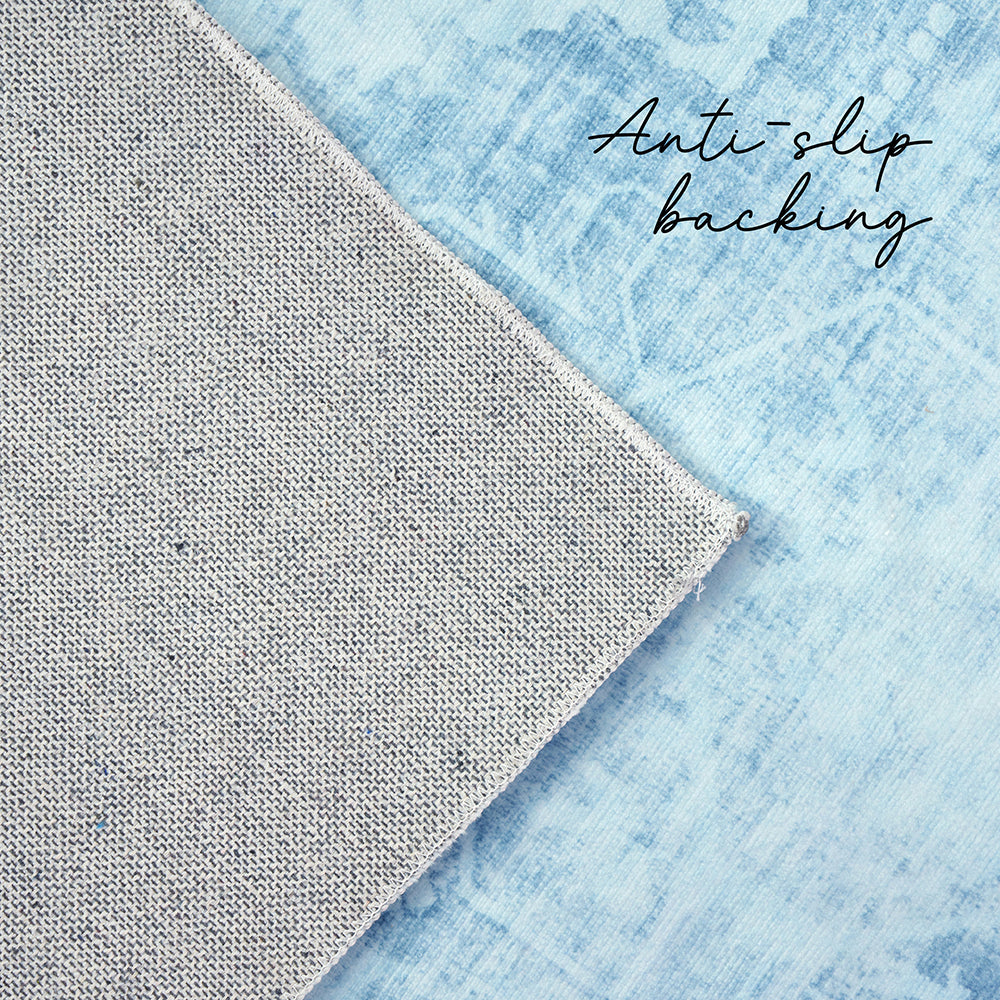 Toronto 525 Aquamarine Blue Modern Machine Washable Rug - Rugs Of Beauty - 8