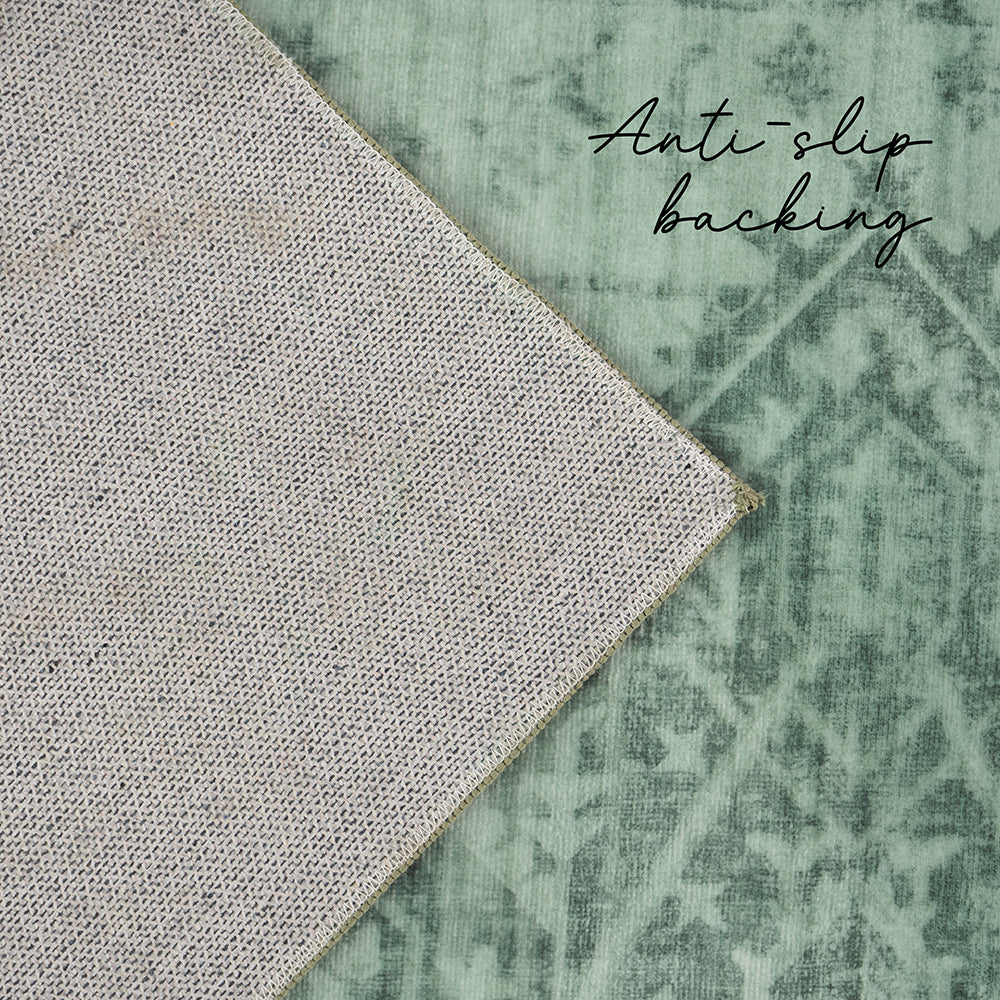 Toronto 525 Emerald Green Modern Machine Washable Rug - Rugs Of Beauty - 8