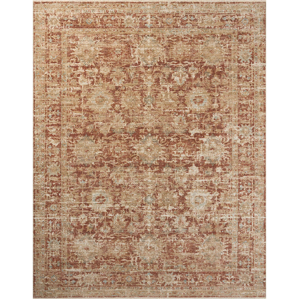 Medowie 1726 Brick Tan Red Earth Multi Coloured Textured Transitional Rug - Rugs Of Beauty - 1