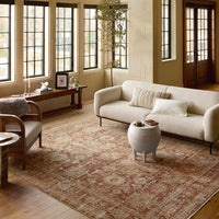 Medowie 1726 Brick Tan Red Earth Multi Coloured Textured Transitional Rug - Rugs Of Beauty - 2