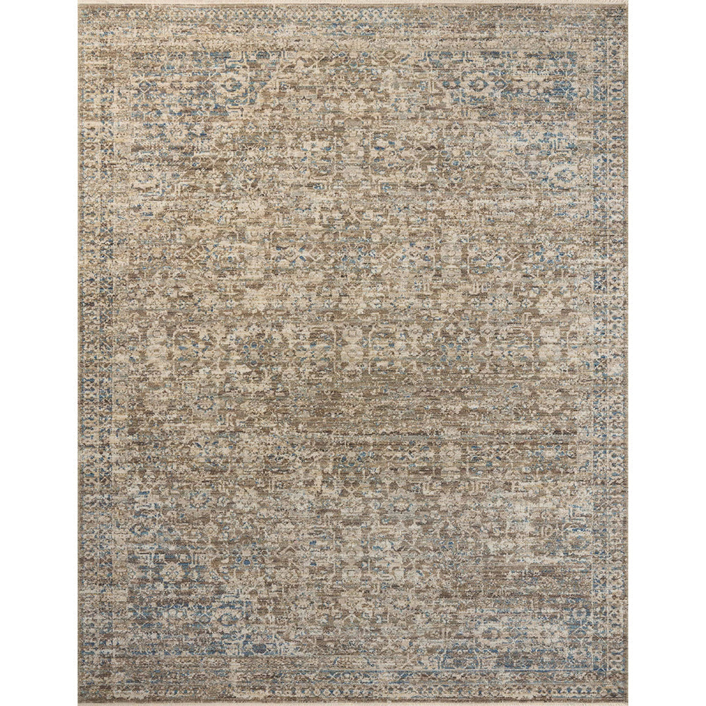 Medowie 1728 Blue Earth Multi Coloured Textured Transitional Rug - Rugs Of Beauty - 1