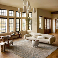 Medowie 1728 Blue Earth Multi Coloured Textured Transitional Rug - Rugs Of Beauty - 2