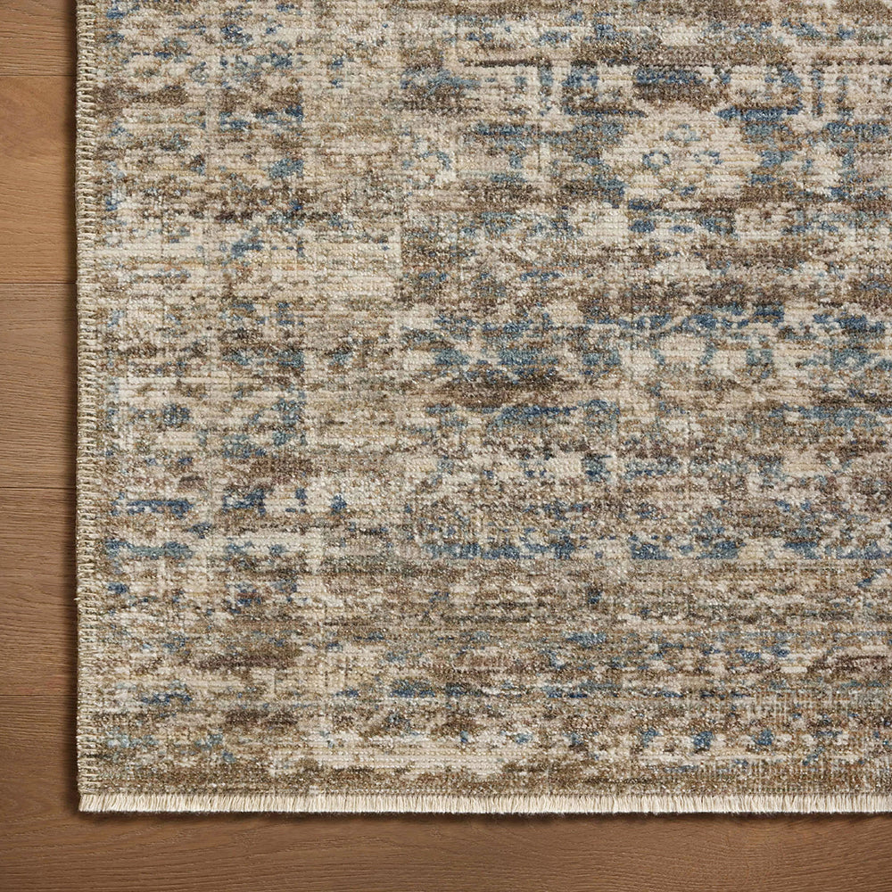 Medowie 1728 Blue Earth Multi Coloured Textured Transitional Rug - Rugs Of Beauty - 3