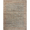 Medowie 1730 Blue Earth Multi Coloured Textured Transitional Rug - Rugs Of Beauty - 1