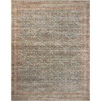 Medowie 1730 Blue Earth Multi Coloured Textured Transitional Rug - Rugs Of Beauty - 1