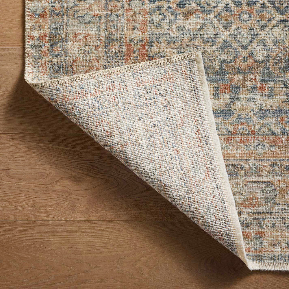 Medowie 1730 Blue Earth Multi Coloured Textured Transitional Rug - Rugs Of Beauty - 4