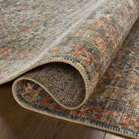 Medowie 1730 Blue Earth Multi Coloured Textured Transitional Rug - Rugs Of Beauty - 5