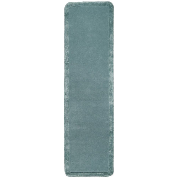 Hayman Aqua Blue Wool Viscose Modern Runner Rug - Rugs Of Beauty - 1