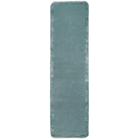 Hayman Aqua Blue Wool Viscose Modern Runner Rug - Rugs Of Beauty - 1
