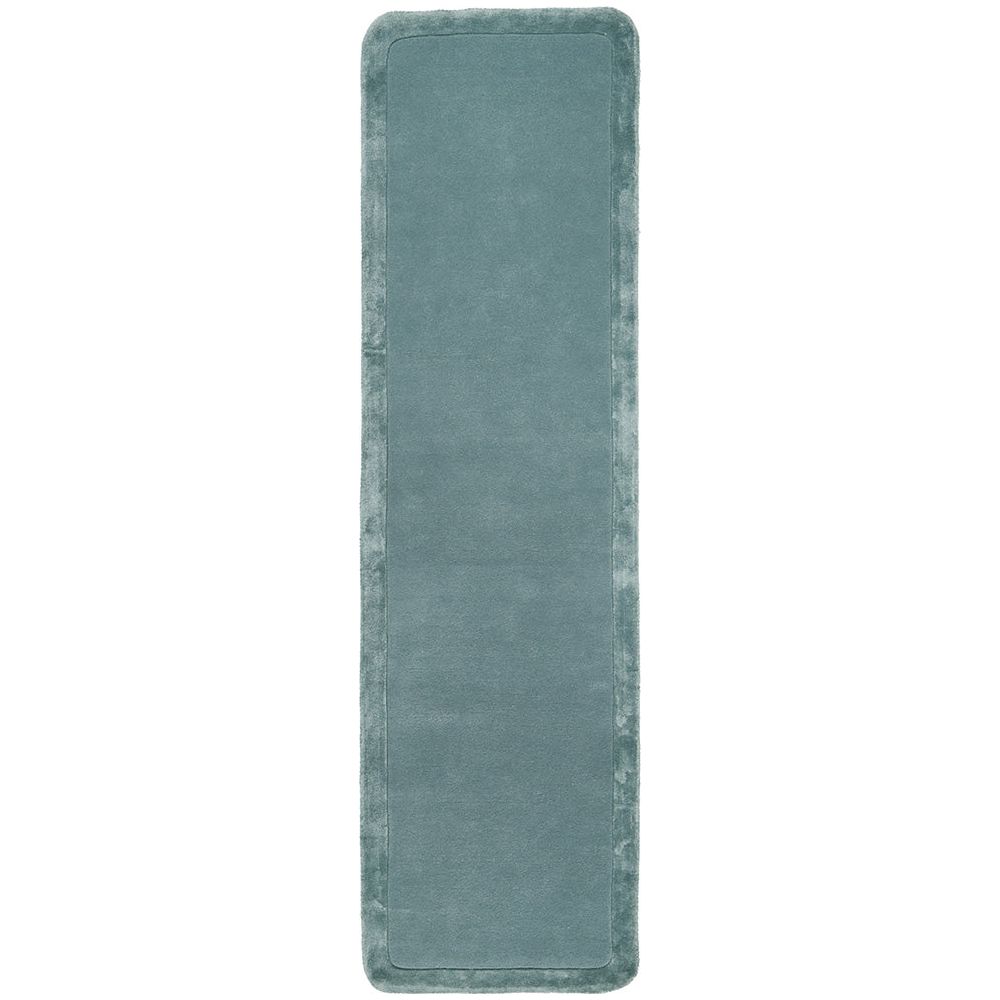 Hayman Aqua Blue Wool Viscose Modern Rug - Rugs Of Beauty - 8