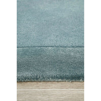 Hayman Aqua Blue Wool Viscose Modern Runner Rug - Rugs Of Beauty - 4
