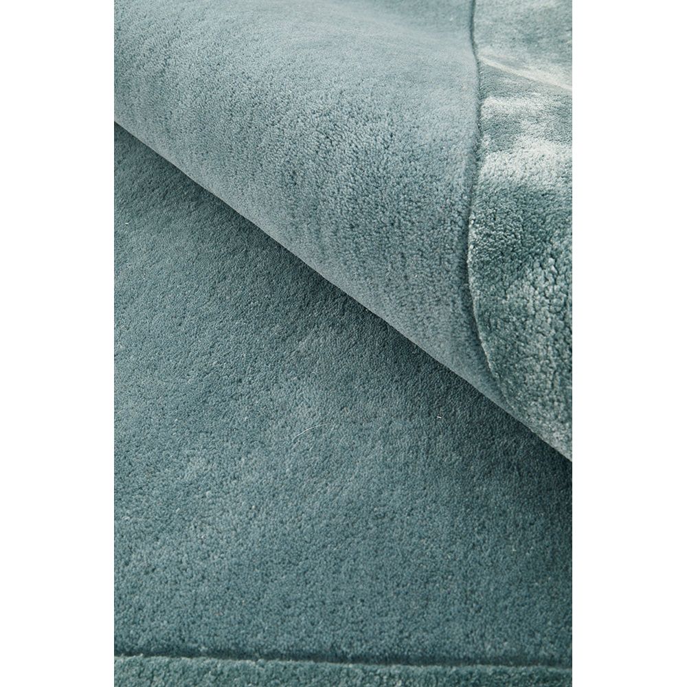 Hayman Aqua Blue Wool Viscose Modern Runner Rug - Rugs Of Beauty - 7