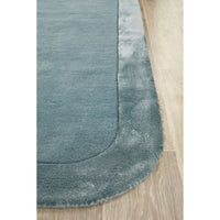 Hayman Aqua Blue Wool Viscose Modern Rug - Rugs Of Beauty - 3