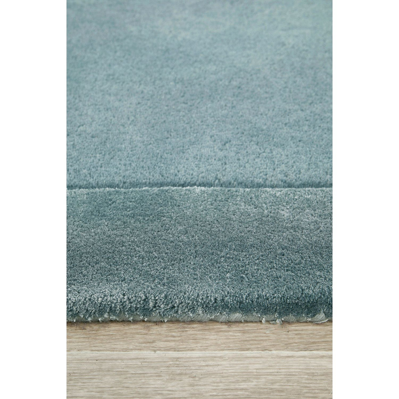 Hayman Aqua Blue Wool Viscose Modern Rug - Rugs Of Beauty - 4