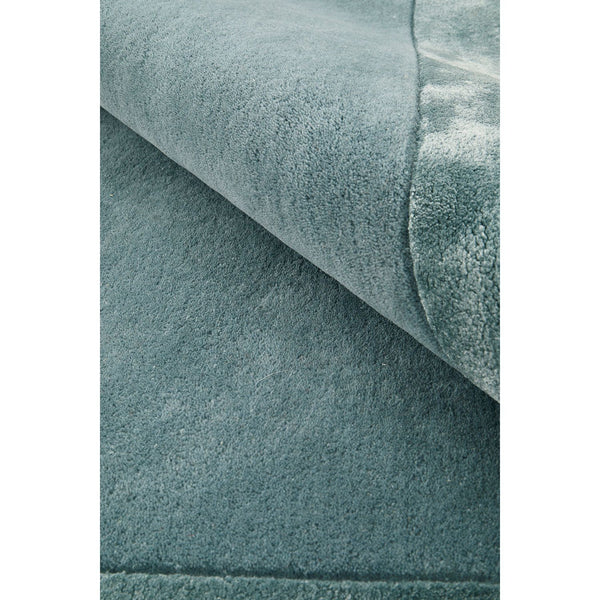 Hayman Aqua Blue Wool Viscose Modern Rug - Rugs Of Beauty - 7