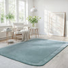 Hayman Aqua Blue Wool Viscose Modern Rug - Rugs Of Beauty - 2