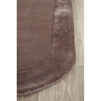Hayman Plum Purple Wool Viscose Modern Runner Rug - Rugs Of Beauty - 3