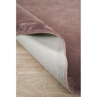 Hayman Plum Purple Wool Viscose Modern Runner Rug - Rugs Of Beauty - 6
